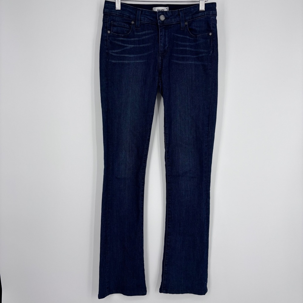 Paige Manchester Jeans Women 28 Blue Slim Bootcut Dark Wash‎ Denim Made in USA